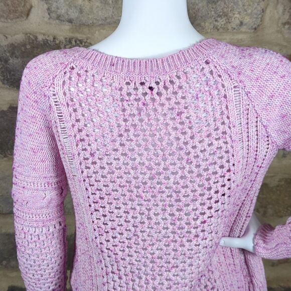 American Eagle Outfitters Pink Cable‎ Knit Sweater Woman's Small Pastel - Picture 7 of 15